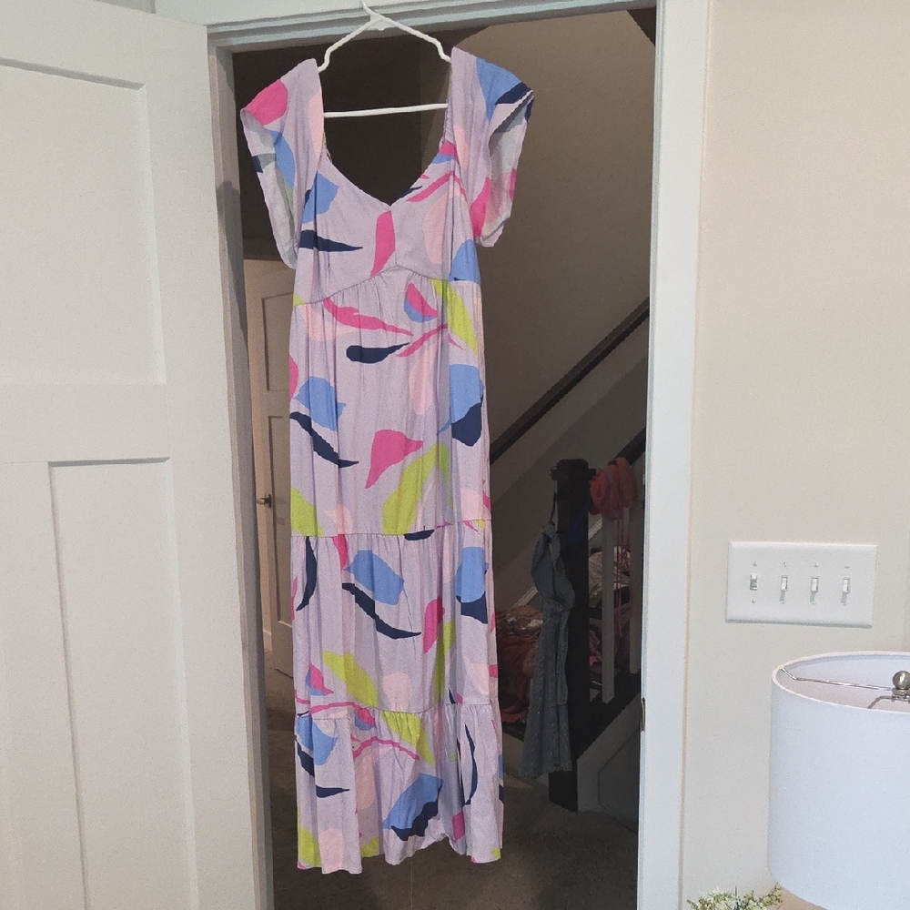 Colorful Abstract Maxi Dress